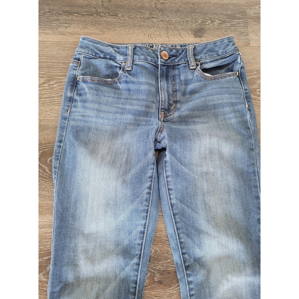 American Eagle Women's Jeggings Denim Jeans Stretch Blue‎ Size 2 #20 - Picture 2 of 6